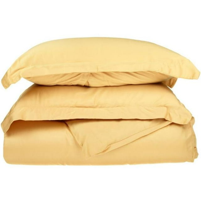 530 Thread Count Egyptian Cotton King/ California King Duvet Cover Set Solid Gold