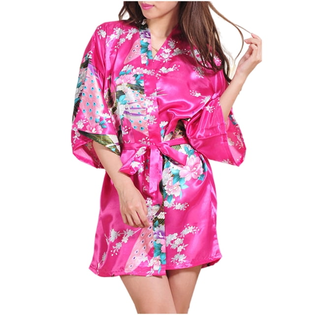 LSLJS Cardigan Imprimé Ample pour Femmes Ceinture Peignoir Court, Robes Cadeaux pour Femmes