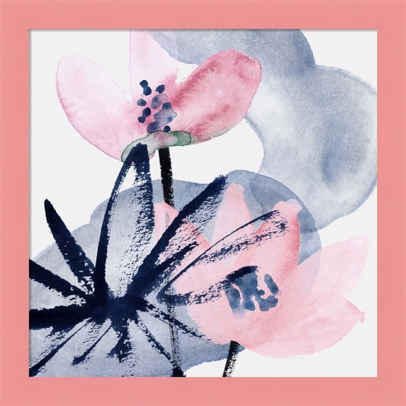 Great Art Now Pink Water Lilies I by Melissa Wang, Framed Wall Art, 14W x 14H