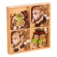 thumbnail image 1 of 12 Uds. De decoración navideña de madera, adorno para árbol de Navidad, decoraciones navideñas Papá Noel, 1 of 9