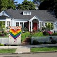 thumbnail image 5 of PHYHOO Pride Rainbow Garden Flag Double Sided Burlap, Small Love Heart Garden Yard Flags Sign Banner for Pride Month Porch Outdoor Decor White, 5 of 6
