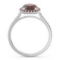 thumbnail image 4 of 2.15 Ct Oval Shape Garnet Gemstone & Natural Diamond Wonderful Engagement Ring for Fiancee Solid 14K White Gold Size 6.5 by Diamond-Capitals, 4 of 7