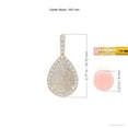 thumbnail image 3 of Angara Natural 10x7mm Opal with Diamond Halo Pendant Necklace in 14K Rose Gold for Women, 3 of 8