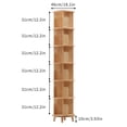 thumbnail image 2 of 6 Tier 360° Rotating Multifunctional Bookcase Wood Storage Rack Bookshelf Stand, 2 of 24