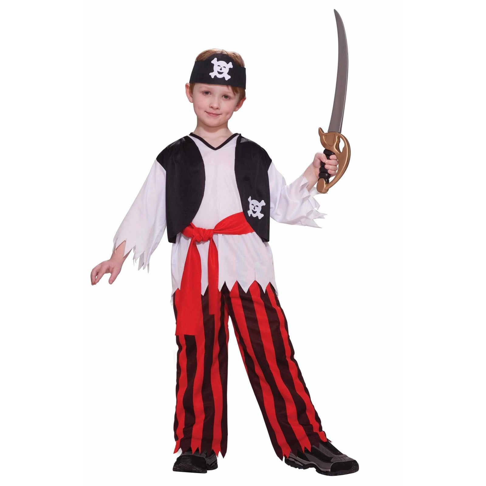 6 Piece Deluxe Child Pirate Costume Accessory Kit 