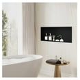 thumbnail image 2 of Shower Niche 28" X 16" Black, Stainless Steel Shower Wall Niche for Bathroom Storage No Tile Needed Over Mount Installation, 2 of 5