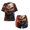 thumbnail image 5 of Lsque Chucky Women's Short-Sleeved Pajama Set - 2 Piece Soft and Lightweight Sleepwear Set-Small, 5 of 9