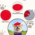 thumbnail image 5 of Boina para perro, gorro rojo para gato, diadema de lana para cachorro, boina de artista francés, minigorros, disfraz navideño para perro pequeño, accesorio para el cabello, 5 of 5