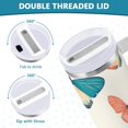 thumbnail image 3 of Yayeee 40oz Stainless Steel Tumbler with Straw and Handle Double-Wall Insulated Travel Water Bottle, Colorful Butterflies, 3 of 8