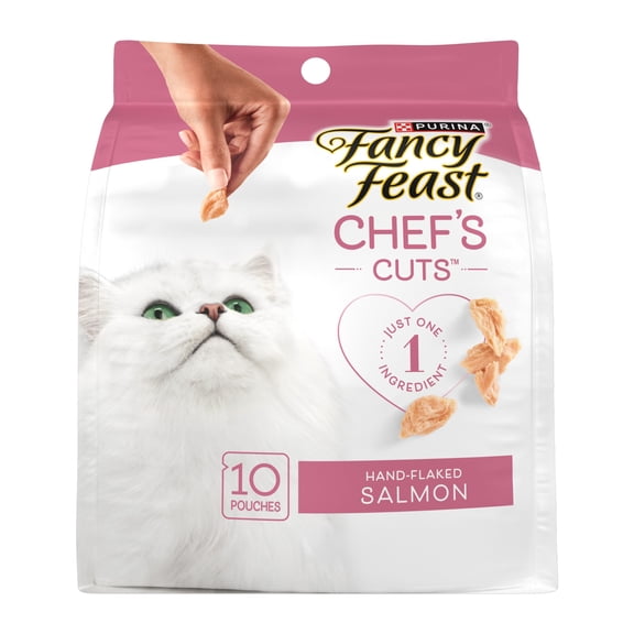 Fancy Feast Natural Cat Treats, Purely Hand-Flaked Salmon [Multiple Packs]