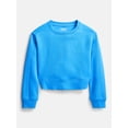 thumbnail image 2 of Athletic Works Girl's Active Fleece Crewneck Sweatshirt and Fleece Jogger Sweatpants Set, 2-Piece, Sizes 4-18 & Plus, 2 of 5
