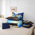 thumbnail image 6 of jejeloiu Religious Theme Merry Christmas Galaxy Starry Night Twin Comforter Sheet Set, Reversible Luxury Unisex Bedding, 7-Piece, 6 of 8