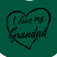 thumbnail image 4 of Inktastic I Love My Grandad in Black Chalk Heart Boys or Girls Baby Bib, 4 of 4