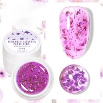 Dried Flowers Gel Nail Polish, 8ml Flower Fairy Gel Polish, Soak Off UV Holographic Varnish Real Red Pink Green Blue Purple Nail Polish