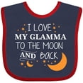 thumbnail image 3 of Inktastic I Love My Glamma to the Moon and Back Boys or Girls Baby Bib, 3 of 4