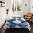 thumbnail image 4 of Blue White Wave Abstract Tapestry for Bedroom Wall Hanging Tapestry, Artwork Modern Waves Ceiling Backdrop Tapestries Poster Blanket Wall Decor for Teens Room Living Room Dorm 59" x 90", 4 of 8