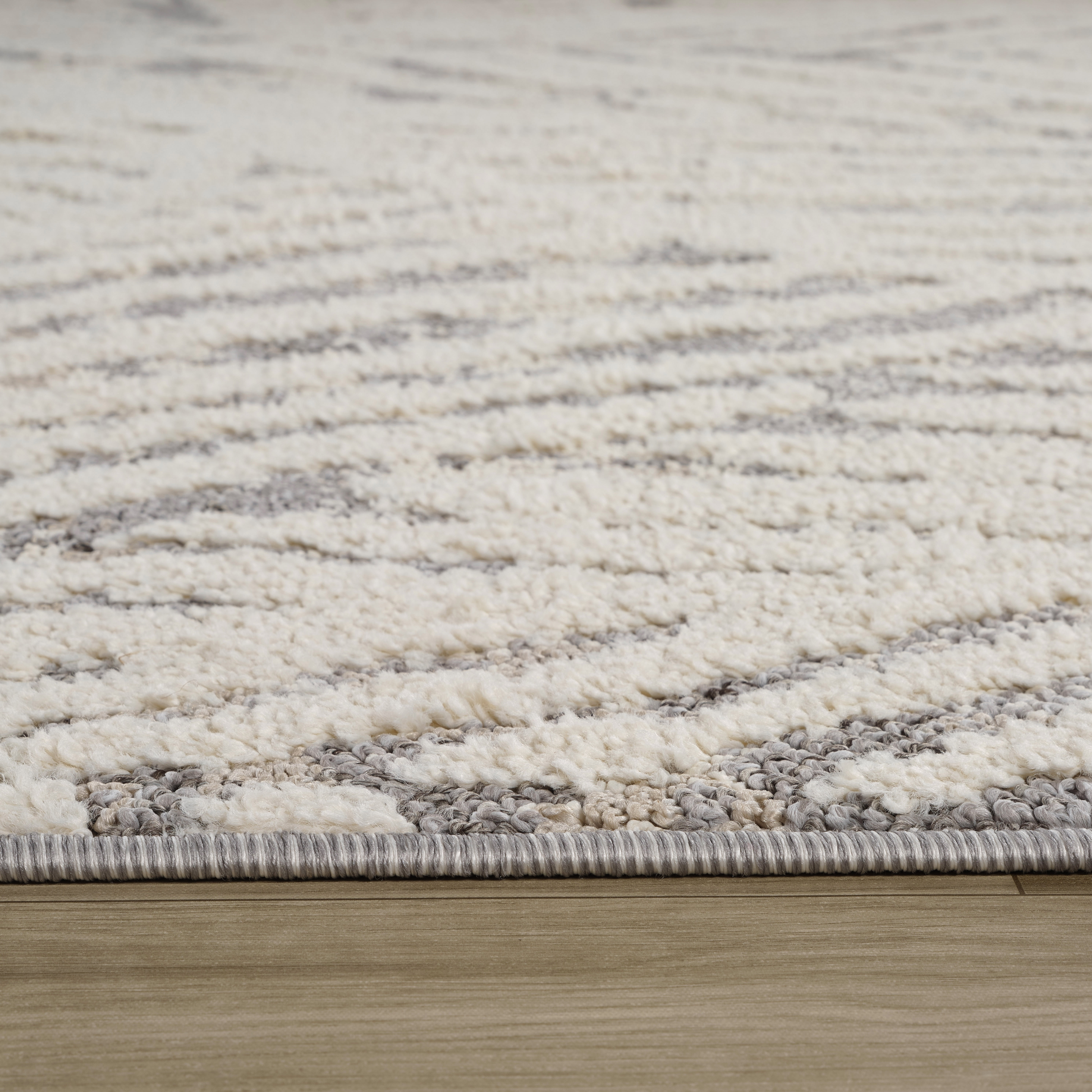 Rug Branch Nimbus Floral Indoor Area Rug, Cream Grey, Modern - Living Room, Bedroom, Dining Room, and Kitchen