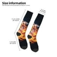 thumbnail image 2 of Naloa Tennis Ball In Fire1 Knee Socks, High Socks Long Stretchy Sock Women Knee High Stocking, Long Socks for Women, 2 of 6