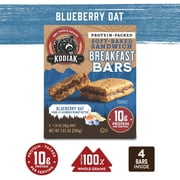 Kodiak Soft-Baked Blueberry Oat Sandwich Protein Breakfast Bars, 1.76 oz, 4 Count, Shelf-Stable