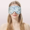 Aroma Season Silk Sleep Mask, Blackout, Lightweight, Blindfold for Travel&Nap, 100% Natural Silk, Sleep Blinder(Silver)