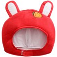 thumbnail image 1 of KAKOWELY Sombrero de conejito con orejas de conejo, gorro de peluche para fiesta de Pascua, accesorio para disfraz de cosplay, 1 of 5