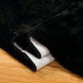 thumbnail image 3 of ZACOO 4' x 6' Black Area Rug Faux Fur Soft Cozy Faux Rabbit Fur Bedside Carpet for Living Room Bedroom Play Room, Rectangle, 3 of 7