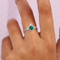 thumbnail image 2 of Princess Emerale Anniversary Gemstone Ring, Double Band Proposal Ring, Round Diamond Jewelry, Bridal Wedding Jewelry, Gift for Womens, Annivarsery Rings, Chirstmas Jewelry., 2 of 5