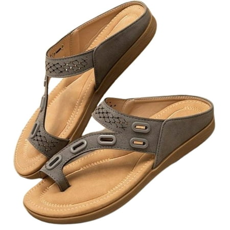 

Women\ s Strappy Sandals Retro Style Casual Flip Flops Open Toes Shoes