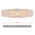 thumbnail image 3 of Women Bowknot Lace Decor Floral Elastic Waist Cinch Belt Band Light Pink 66cm, 3 of 4