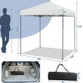 thumbnail image 3 of Gymax Patio 6.6 x 6.6ft Outdoor Pop-up Canopy Tent UPF 50+ Portable Sun Shelter White, 3 of 10