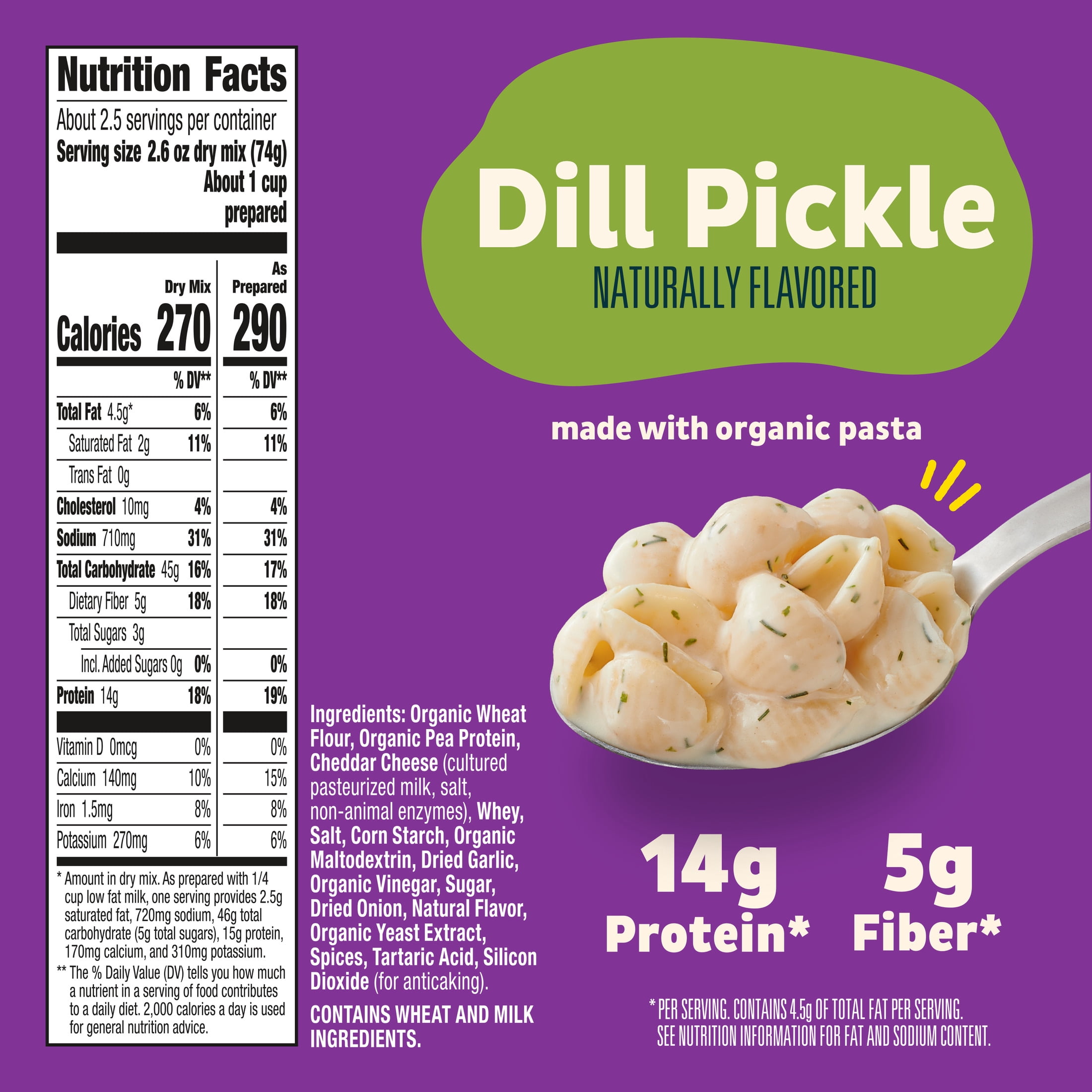 Annie's Protein SUPER! Mac Pasta and Cheese, Limited Edition Dill Pickle Flavor, 6 oz