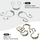 thumbnail image 3 of Ganchos para Cortinas de Ducha, 12 Piezas Anillos para Ganchos para Cortinas de Ducha, Ganchos para Cortinas de Ducha Plateados de Acero Inoxidable, Anillos Resistentes a la Herrumbre, Ganchos de, 3 of 6