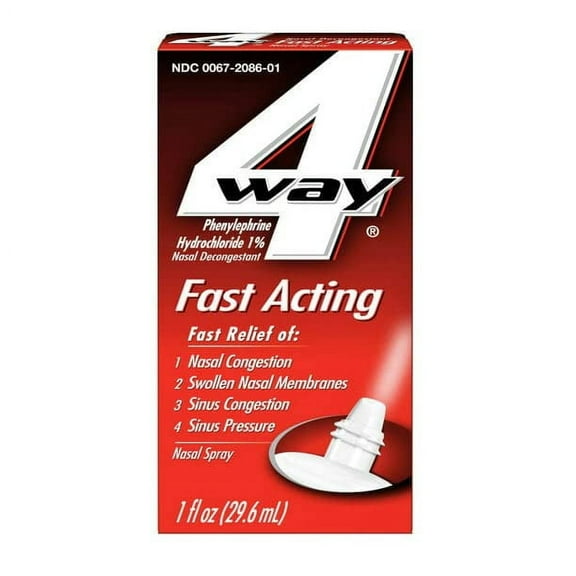 4-Way Fast Acting Nasal Spray, 1 fl.oz. Pr Bottle (6 Bottles)