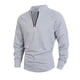 thumbnail image 4 of pstuiky camisetas de manga larga para hombre, Camisa deportiva de manga larga con cremallera de color liso para hombre camisetas de hombre m, 4 of 6