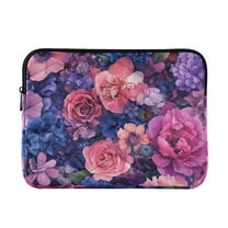 FORMRS 15-15.6 inch Laptop Sleeve Case Soft Carrying Quilted Computer Bag Cover, Vibrant Art Flowers