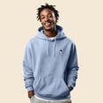 thumbnail image 4 of Dalix Astronaut Embroidered Fleece Zip Hoodie Cold Fall Winter Mens in Light Blue 2XL XX-Large, 4 of 5