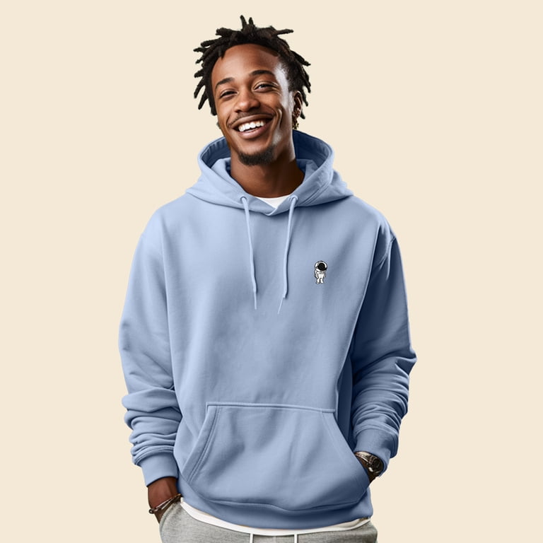 Dalix Astronaut Embroidered Fleece Zip Hoodie Cold Fall Winter