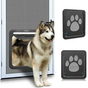 Angle View: Ownpets Lockable Pet Screen Door, with Magnetic Locking Function, Plastic Door for Dog and Cat