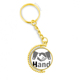 thumbnail image 1 of Estrechamiento de manos Anillo de oro de metal llavero llavero, 1 of 3