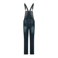 thumbnail image 4 of ZZwxWA Jumpsuits for Women Casual Women's Casual Sports Double Shoulder Strap Ripped Denim Jumpsuit Pants Jumpsuits for Women Online Shopping, 4 of 5