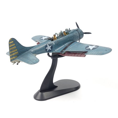 1/72 Douglas SBD-2 Dauntless Dive Bommber Model World War II Midway Vintage Warplane Metal Diecast Aircraft Military Display Airplane for Display Collection or Gift
