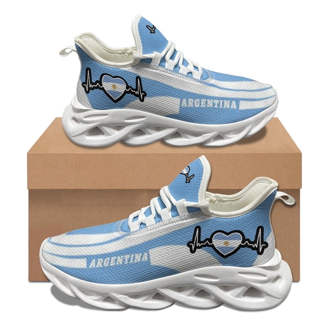 Zapatos de plataforma casuales de moda con orgullo de la bandera de Argentina, cómodos y ligeros, de malla, zapatillas antideslizantes para adultos, zapatos de regalo