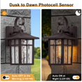 thumbnail image 2 of Lámparas de pared exteriores Lawyettle 2 unidades Bronce de anochecer a amanecer, 2 of 9