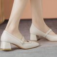 thumbnail image 5 of Thick heel, Mary Jane, fashion, French, square head, single shoes, fashion, versatile, 5 of 6