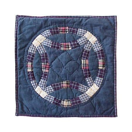 Patch Magic Double Wedding Ring Cotton Throw Pillow