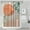 Orange Boho Geometric, variant on Colorful Geometric Chevron Pattern Shower Curtain 36"x72" ,Bathroom Decorative Shower Curtains Set with 12 Hooks,Modern Waterproof Washable Shower Curtain