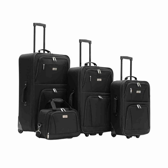 Set De 3 Maletas Y Neceser Fly & Trip Medellín Color Negro