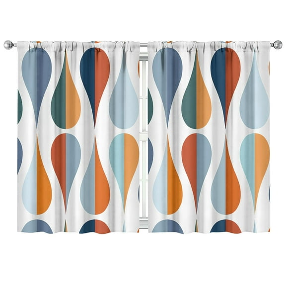 Marble Modern Geometric Flowers Abstract Curtains-blackout Curtains Bedroom Decor Living Room Darkening Grommet Window Drapes 2 Panels Set 41"x63"