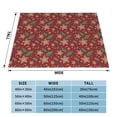 thumbnail image 4 of XMXT Throw Blanket, Christmas Flower Decoration Machine Washable Blankets for Sofa, 80 x 60 inches, 4 of 9