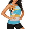 thumbnail image 2 of Haiem Cute Dog In Bath Printed Women's Workout Tank Top, Quick-Dry Sleeveless Gym Shirt, Breathable Lightweight Athletic Top for Running, Yoga, and Casual Wear-Medium, 2 of 7